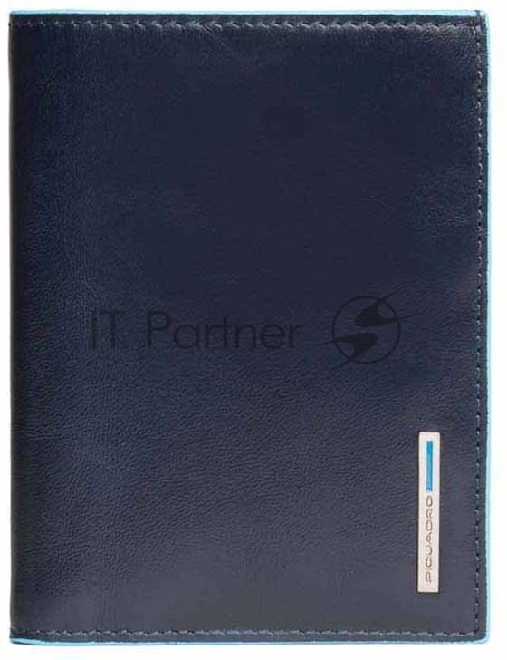 Кошелек мужской Piquadro Blue Square PU1393B2/BLU2, натур.кожа, темно-синий