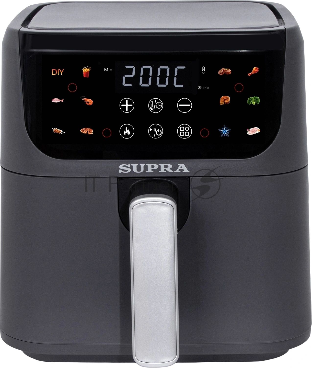 Аэрогриль Supra GS-7630 серый, 1500 Вт, 4,5 л, электронное, 12 программ