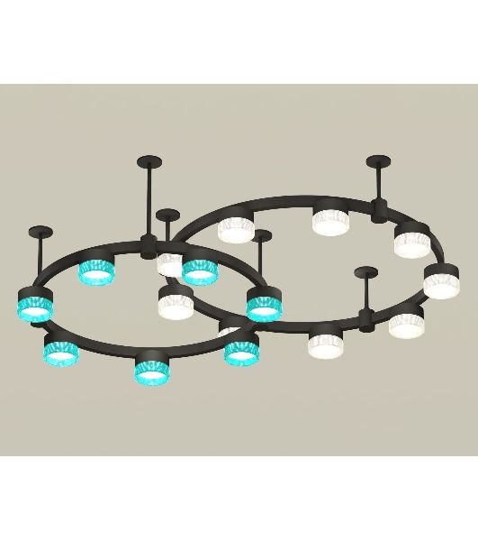 Светильник Ambrella light XR92221210/16 SBK/CL/BL черный песок/прозрачный/голубой GX53