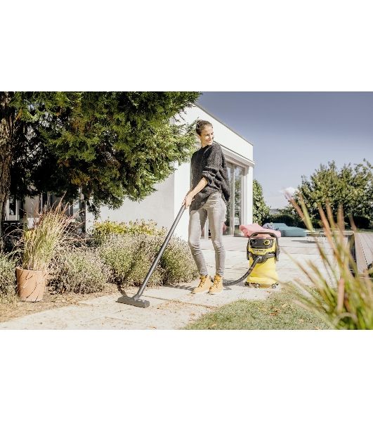 Строительный пылесос Karcher WD 5 V-25/5/22 желтый, 1100 Вт, уборка сухая/сбор воды, пылесборник мешок/контейнер, 25 л