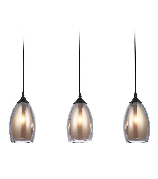 Светильник Ambrella light TR3537/3 BK/SM/FR черный/дымчатый/белый матовый E27/3 max 40W 640*120*820