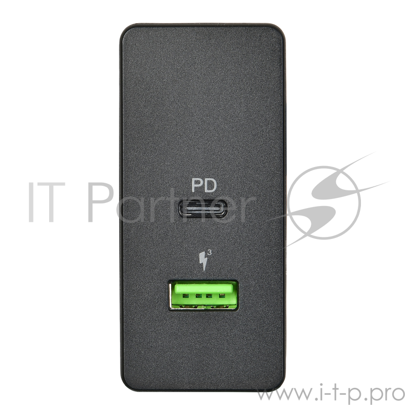 Сетевое зарядное устройство ACD-P602W-V1B 60Вт, 2xUSB 1PD+1QC, 3.6~20В/3А RTL