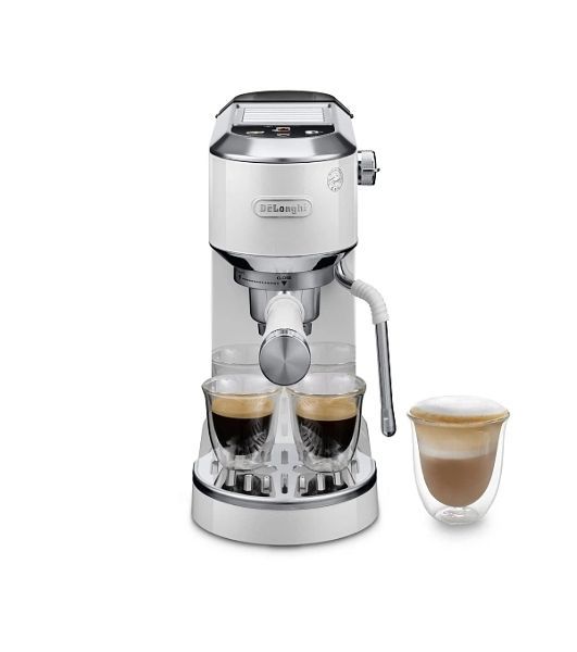 Кофеварка рожковая DeLonghi EC890.WI белый, молотый, 1,1 л, 1450 Вт, 15 бар