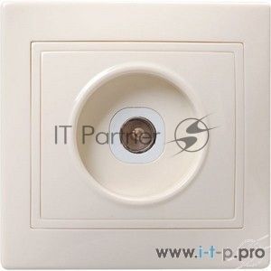 Розетка телевизионная TV 1-м СП Кварта РТВ10-ККм IP20 крем. IEK EAK10-K33-DM