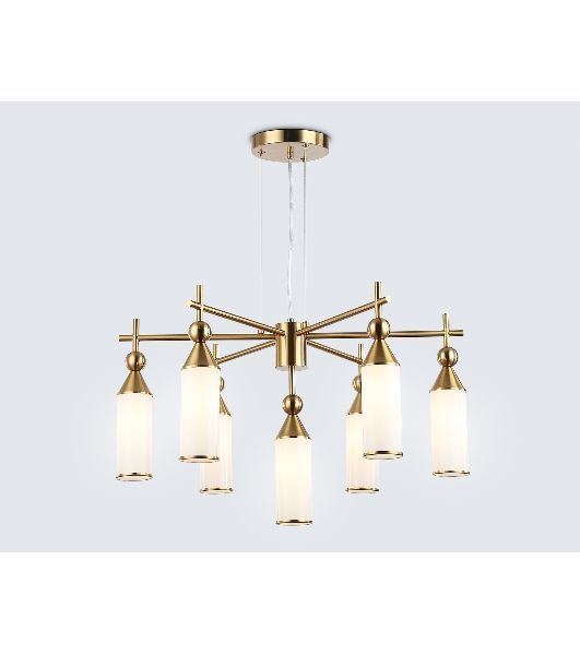 Люстра Ambrella light LH55278/7 BS/FR латунь/белый матовый E14*7 max 40W D640*1390