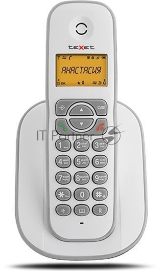 Радиотелефон teXet TX-D4505A Dect белый-серый