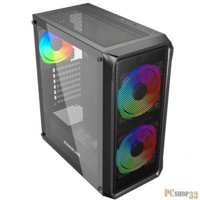 Компьютерный корпус Powercase Mistral Edge SE, Tempered Glass, 2x 140mm ARGb PWM+1x 120mm ARGb PWM, черный, ATX (CMSEB-A3)