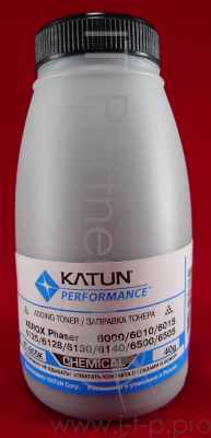 Тонер Xerox Phaser 6000/6010/6015/6125/6128/6130/6140/6500/6505черный, химический (фл.40г.) Katun фас. России