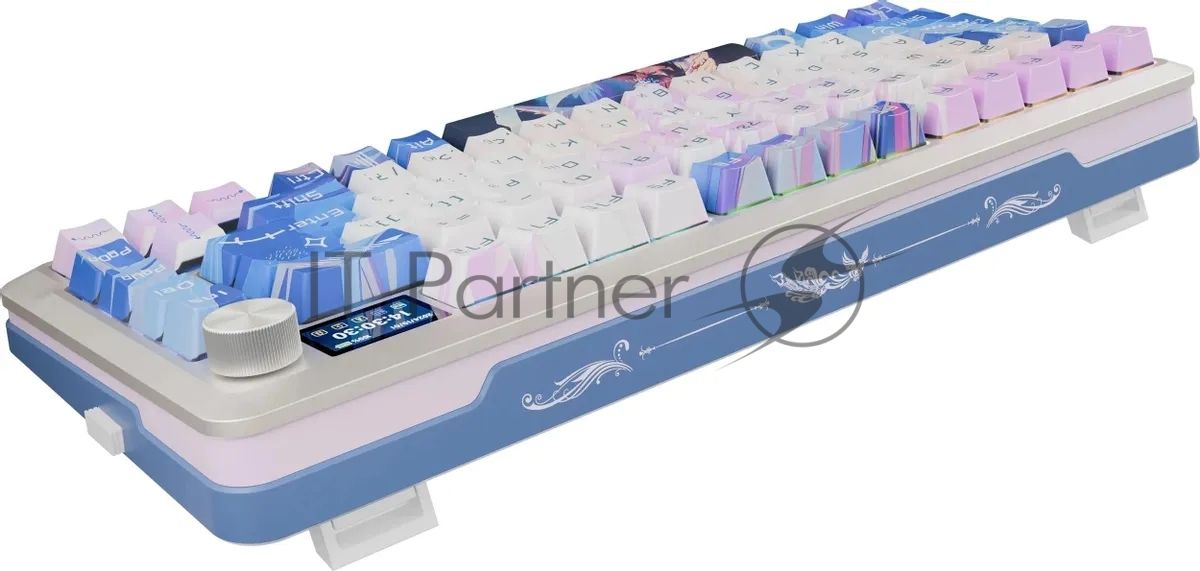 Клавиатура Redragon Flekact Pro гибридная, USB Type-A, Bluetooth, радиоканал, фиолетовый
