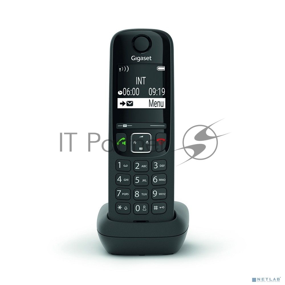Дополнительная трубка Dect Gigaset AS690HX черный для AS690