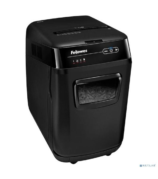 Шредер Fellowes AutoMax 200M микрорезка, автоподача, DIN P-5, 2х14 мм, 200 лст. 32 лтр.