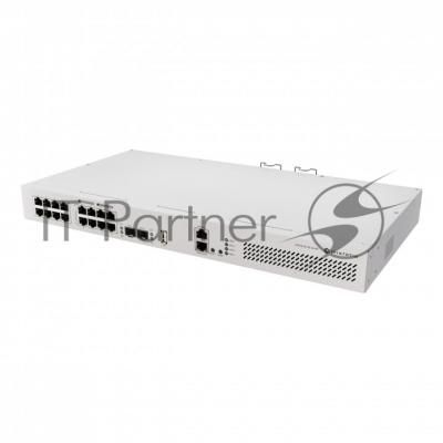 Коммутатор MikroTik CRS418-8P-8G-2S+RM, 17×1 Гбит/с (8×PoE) + 2×10 Гбит/с SFP+, управляемый
