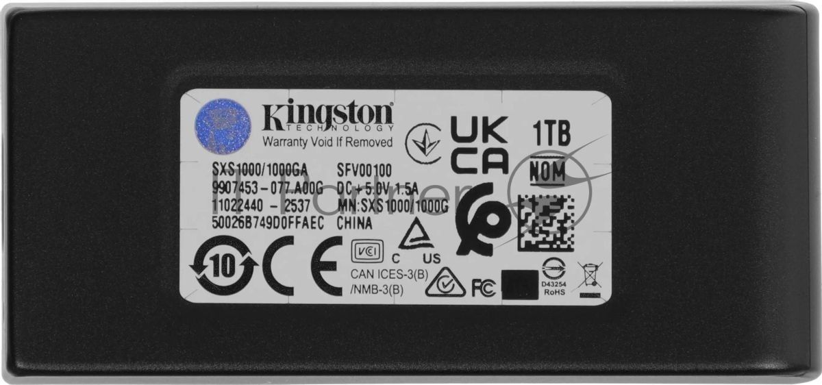 Внешний SSD Kingston XS1000, 1TB, USB 3.2 Gen 2 Type-C, R/W 1050/1000, черный