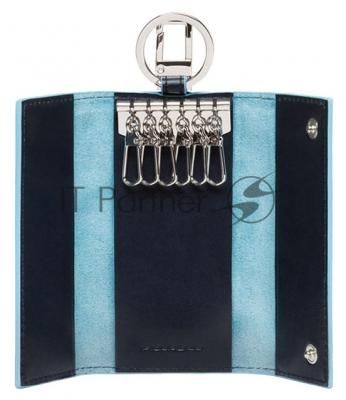 Ключница Piquadro Blue Square PC1397B2/BLU2 синий натур.кожа