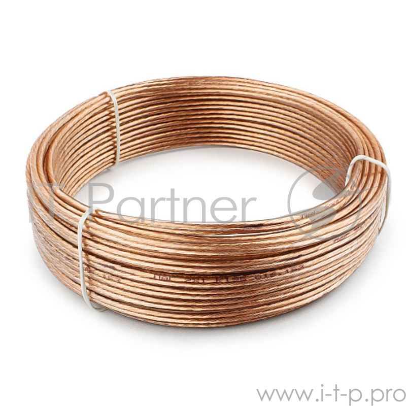 Акустический кабель Cablexpert CC-TC2x1,0-15M, прозрачный, 15 м, бухта