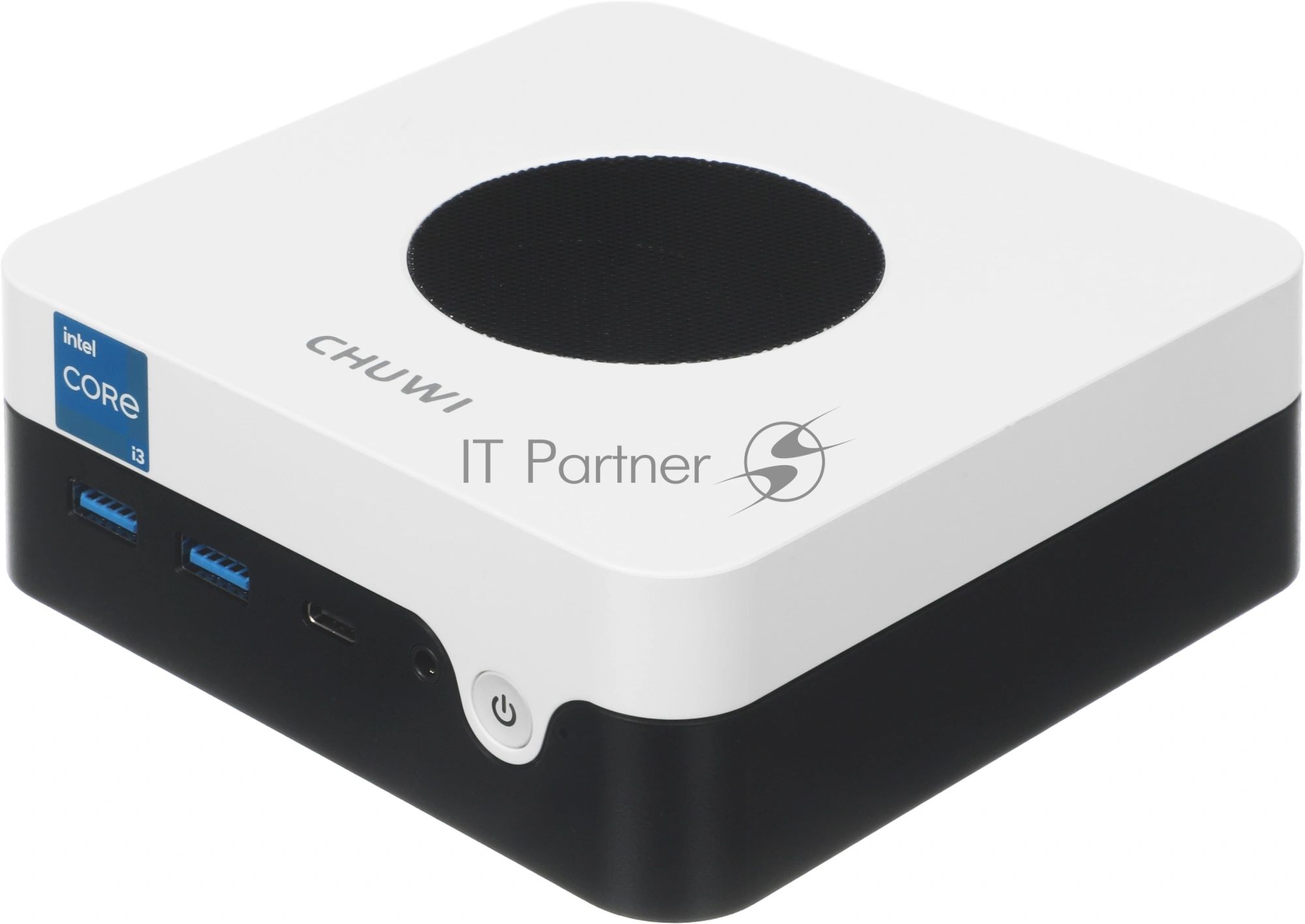 Неттоп Chuwi LarkBox X i3 1220P (1.5) 8Gb SSD256Gb UHDG Windows 11 Pro GbitEth WiFi BT 90W черный/белый