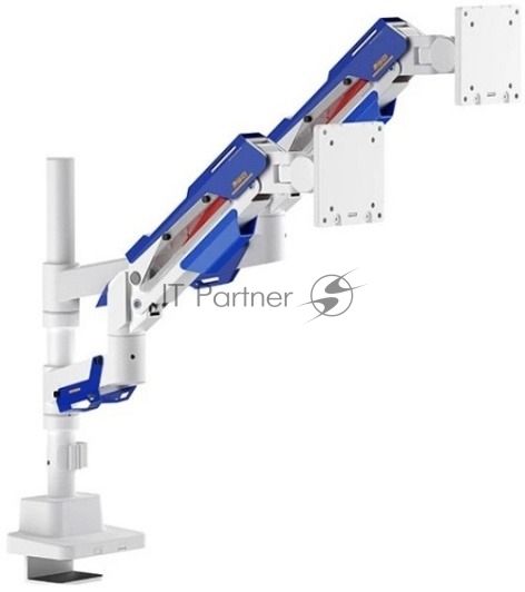 Кронштейн для мониторов Ultramounts UM744WB белый/синий 24"-57" макс.27кг крепление к столешнице поворот и наклон