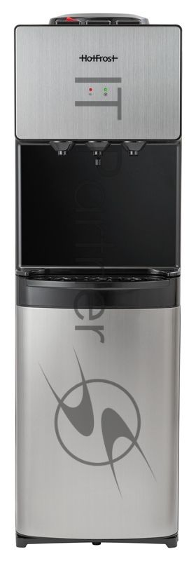 Кулер для воды Hotfrost V400BS, верхняя загрузка, нагрев 90 °С, охлаждение 10 °С, серебристый/черный