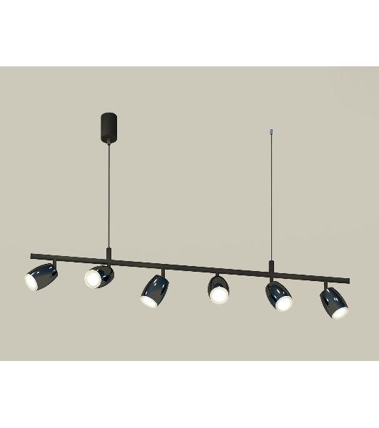 Светильник Ambrella light XB9006550/6 SBK/DCH/FR черный песок/черный хром/белый матовый MR16 GU5.3 (С9006, С1123, N7165)