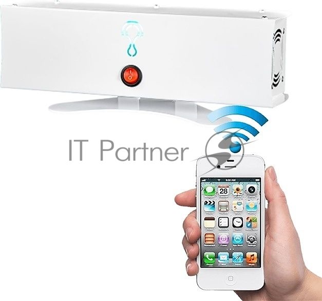 Бактерицидный рециркулятор Поток С100 Wi-Fi белый/черный, 15 м², 35 м³/ч, 1 безозоновая УФ-лампа, сменный фильтр M5, управление со смартфона, уровень шума до 35 дБ