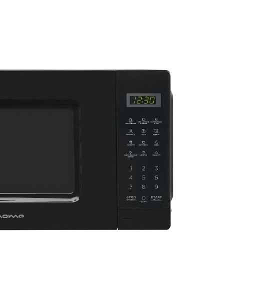 Микроволновая печь HOME HDM207BB черный, 20 л, 700 Вт, переключатели - кнопки, поворотный механизм