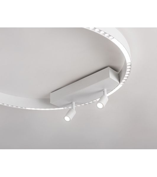 Потолочный светодиодный светильник Ambrella light FL5807/1+2 WH белый 40W 3000K/4200K/6400K D600*95 (без ПДУ)