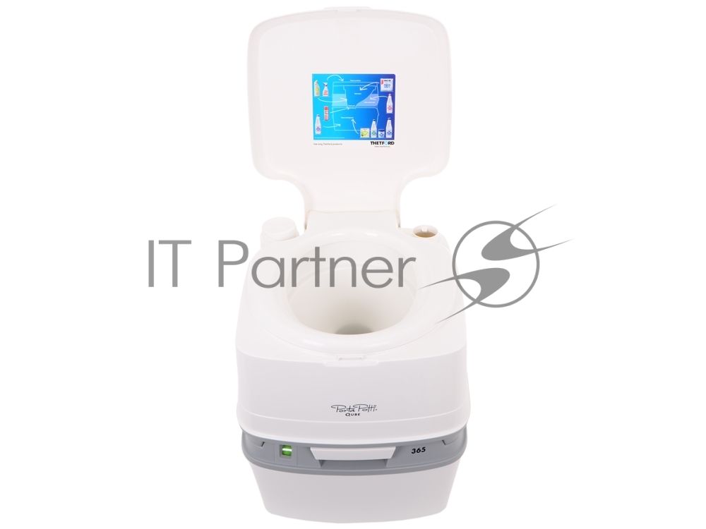 Биотуалет Thetford Porta Potti Qube 365 White (белый, нижн бак 21л, верхн бак 15л, ручн насос, индикатор заполн нижнего бака, размер 41,4х38,3х4