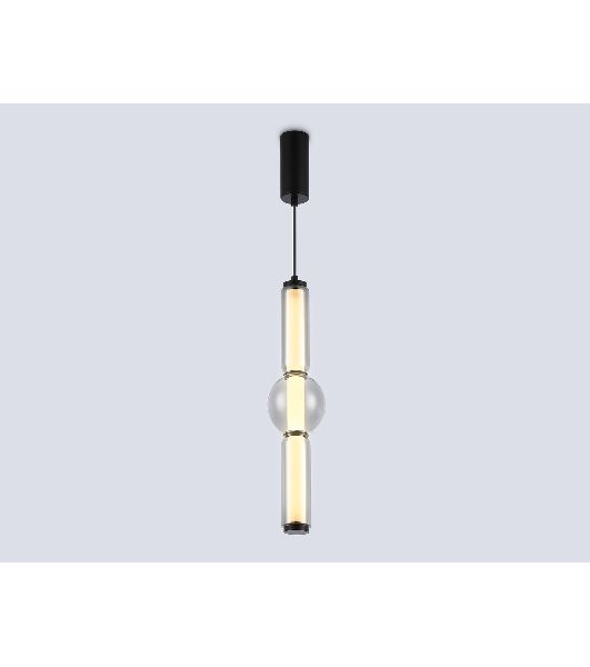 Подвесной светодиодный светильник Ambrella light LH11023 BK/SM черный/дымчатый 17W 3000K D120*520