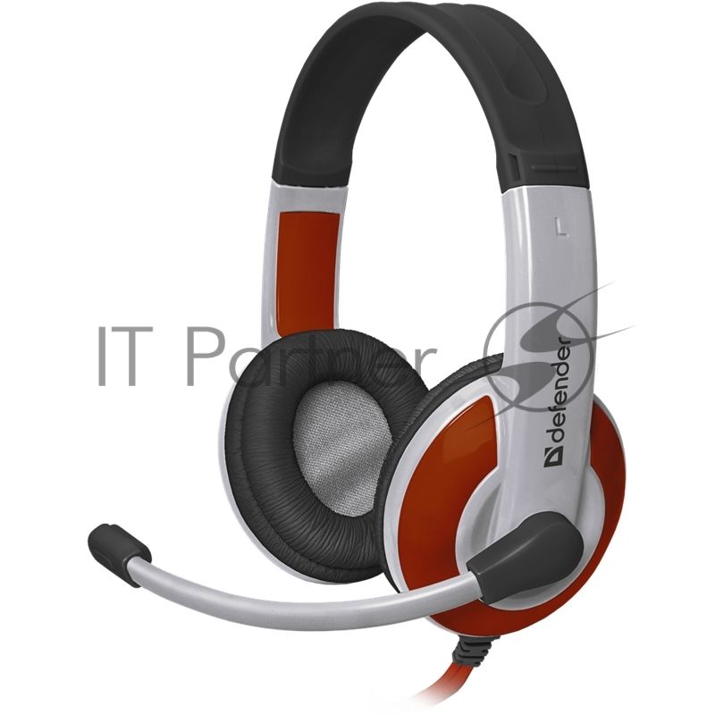 Наушники Defender Warhead G-120 красный/белый кабель 2 м