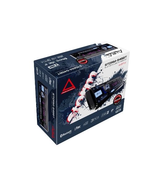 Автомагнитола AURA STORM-545BT, 1 DIN, Bluetooth, USB Type-A, AUX