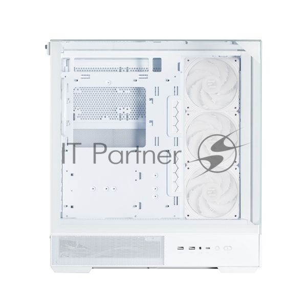 Компьютерный корпус ZALMAN P40 Prism Plus, ATX, белый, WINDOW, 3xCombo (3.5'' or 2.5"), 1xUSB TYPE-C, 2xUSB 3.0, SIDE 3x120мм ARGb, REAR 1x120мм ARGb