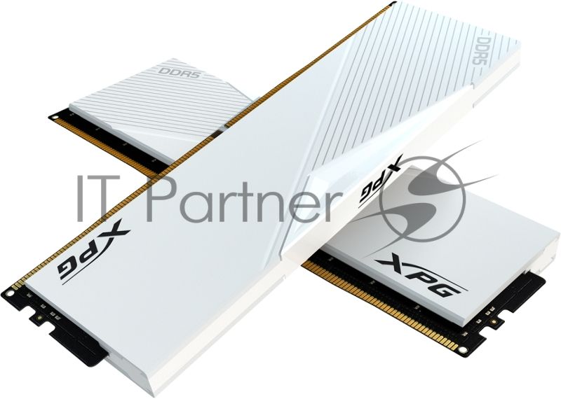 Оперативная память XPG Lancer, DDR5, 64GB (2x32GB), 6000MHz, CL30, DIMM, с радиаторами, белый