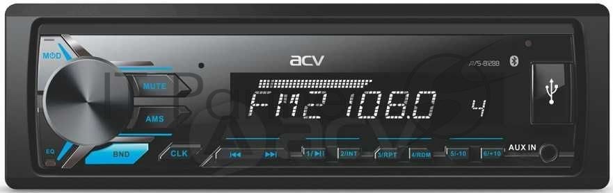 Автомагнитола ACV AVS-812BB, 1 DIN, Bluetooth, USB Type-A, AUX