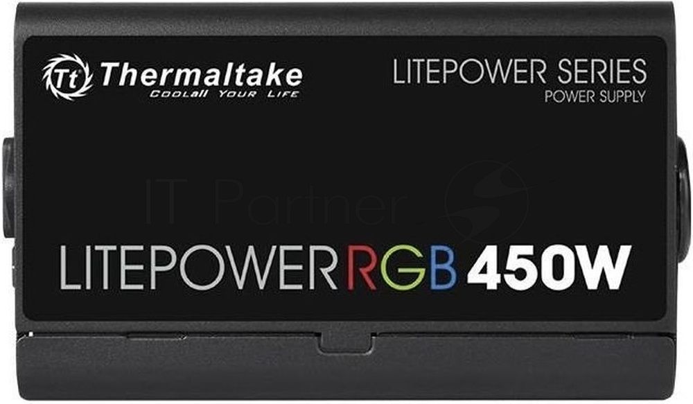 Блок питания Thermaltake Litepower RGB 450W (PS-LTP-0450NHSANE-1) v2.3, A.PFC, 80 Plus , Fan 12 cm, Retail