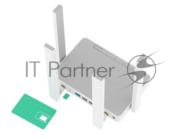 Интернет-центр Keenetic KN-4910 с модемом 4G, Mesh Wi-Fi 5 AC1200 и 4-портовым Smart-коммутатором