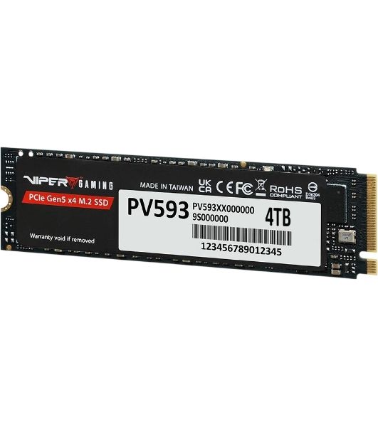 Накопитель SSD M.2 Viper 4.0Tb VP593 Series PV593P4TbM28H (PCI-E 5.0 x4, up to 14000/13000MBs, 3D TLC, 3000TbW, DRAM, NVMe 2.0, SM2508)