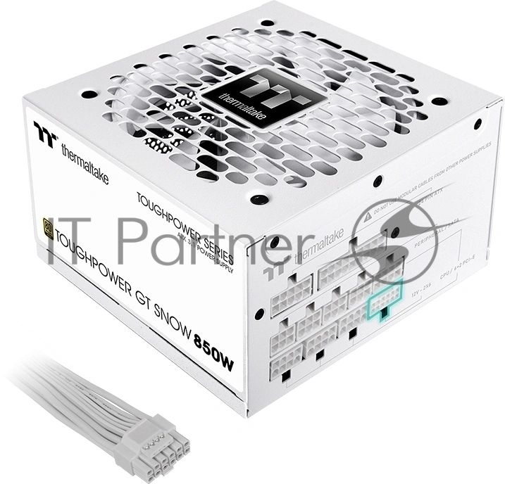 Блок питания Thermaltake Toughpower GT 850W Snow, 850Вт, 80+ Gold, 120мм, модульный, белый