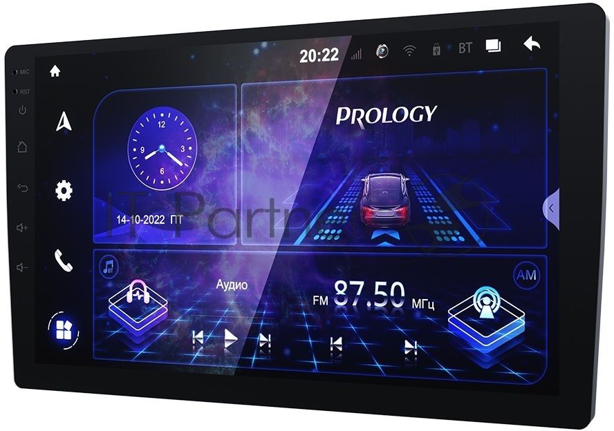 Автомагнитола Prology MPA-235 DSP, 2 DIN, 10.1", Android 10, Bluetooth, USB Type-A, AUX, GPS