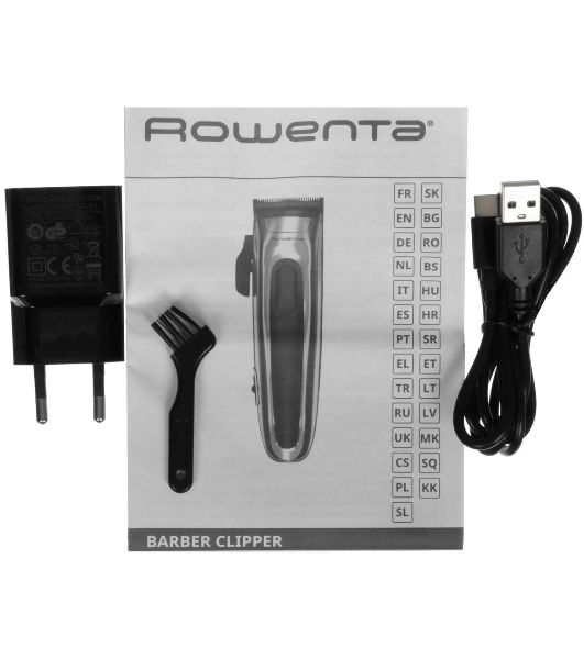 Машинка для стрижки Rowenta TN1551E0 серебристый/черный (насадок в компл:12шт)