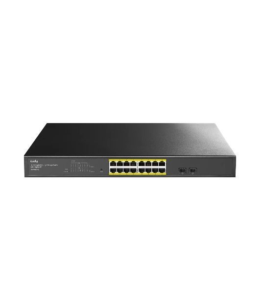 Коммутатор CUDY GS1016EPS2, 16×1 Гбит/с PoE+ + 2×1 Гбит/с SFP, настраиваемый