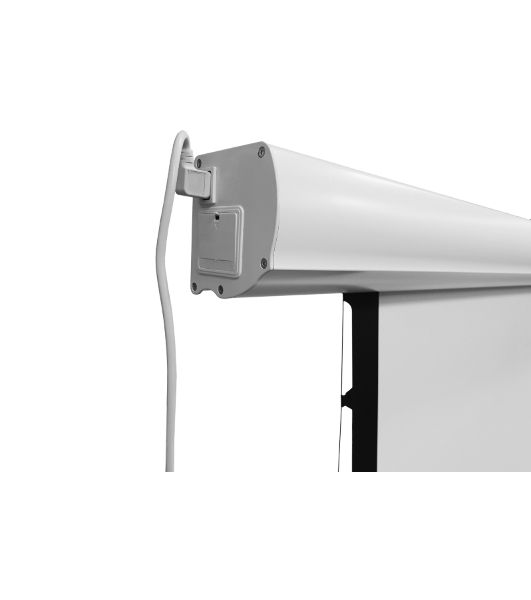 Экран с электроприводом Lumien Cinema Control 185x230 см (раб.область 125х222 см) (100") Matte White FiberGlass черная кайма по периметру, доп.черная область 55 см, триггер., RS232, IR, RF управл. в комплекте, белый корпус 16:9