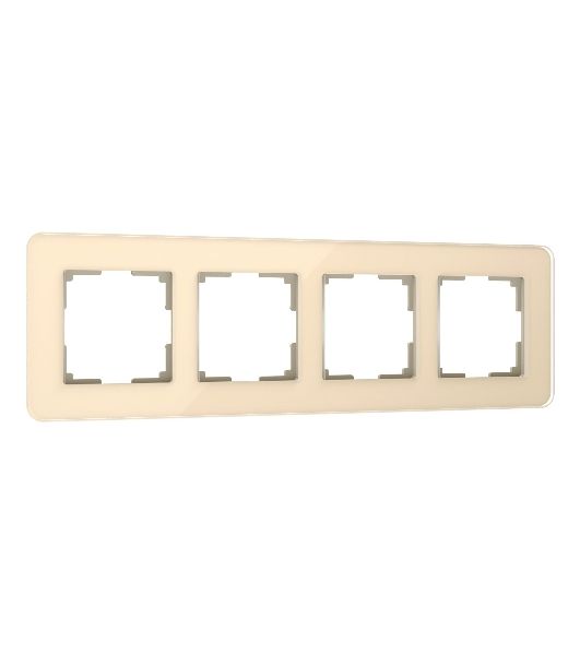 Рамка на 4 поста WERKEL Elite (айвори, стекло) W0042443