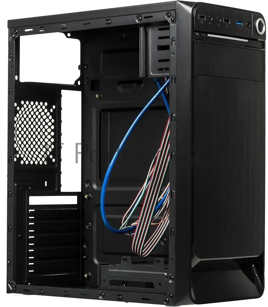 Компьютерный корпус Accord E-01 черный без БП ATX 1x80mm 1x92mm 2x120mm 2xUSB2.0 1xUSB3.0 audio