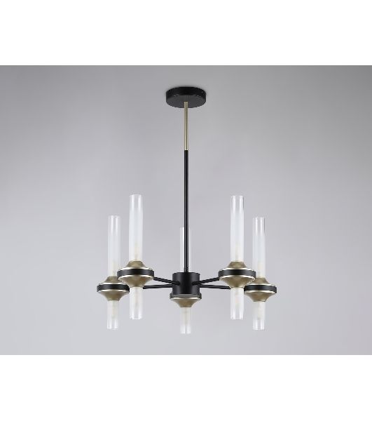Люстра Ambrella light LH55351/10 BK/CGD/CL черный/золото/прозрачный G9/10 max 30W D550*690