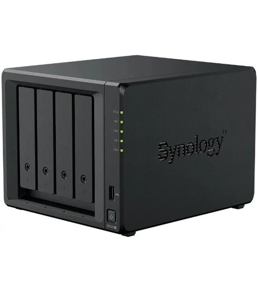 Сетевое хранилище Synology DiskStation DS425+ черный (Intel J4125/2Gb/4(3.5"/2.5"SATA/SSD) + 2 NVMe/RAID/1x1Gb/1x2.5Gb/2хUSB 3.2/no WIFI) (DS425+)