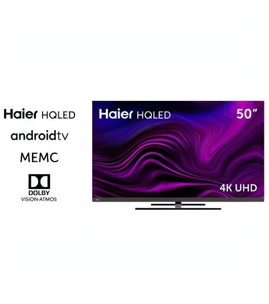 Телевизор Haier 50" AX Pro серебристый DLED 4K UHD 60Hz Smart TV Android TV