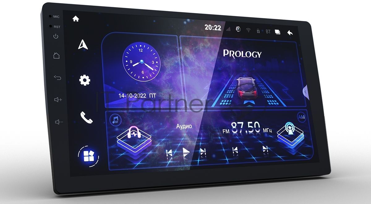 Автомагнитола Prology MPA-235 DSP, 2 DIN, 10.1", Android 10, Bluetooth, USB Type-A, AUX, GPS