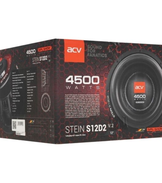 Сабвуфер автомобильный ACV SW-12D2F SLIM 30см/RMS 350Wt/2+2Ом/SPL 88Дб