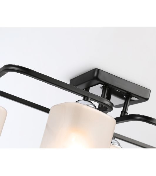 Светильник Ambrella light TR303222/4 BK/CH/FR черный/хром/белый матовый E27*4 max 60W 530*290*220