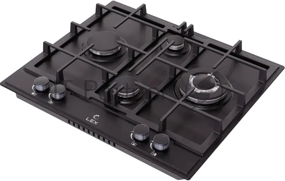 Газовая варочная поверхность Lex GVE 647, 4 конфорки, эмаль, 9250 Вт